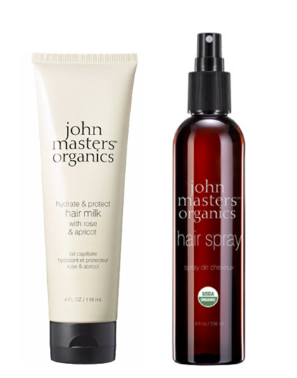 John Masters Organics Rose & Apricot Hair Milk and Hair Spray Bundle