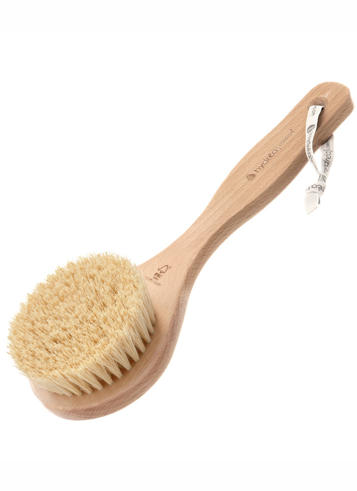 Hydrea London Classic Short Handled Body Brush with Cactus Bristle