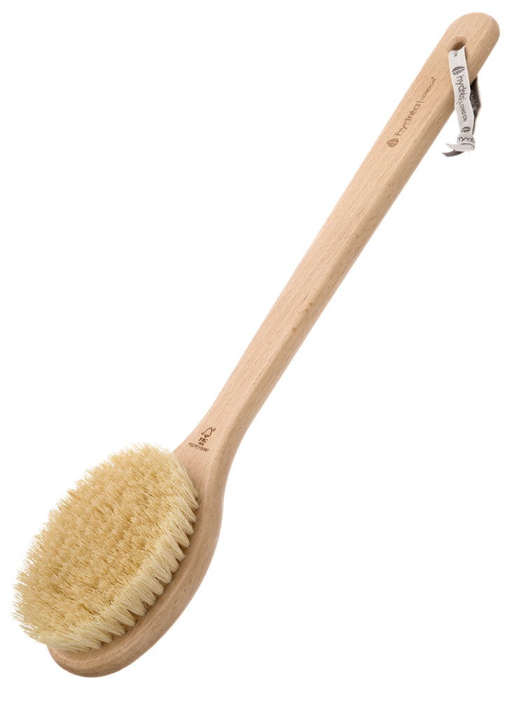 Hydrea London Professional Long Handled Body Brush with Cactus Bristles