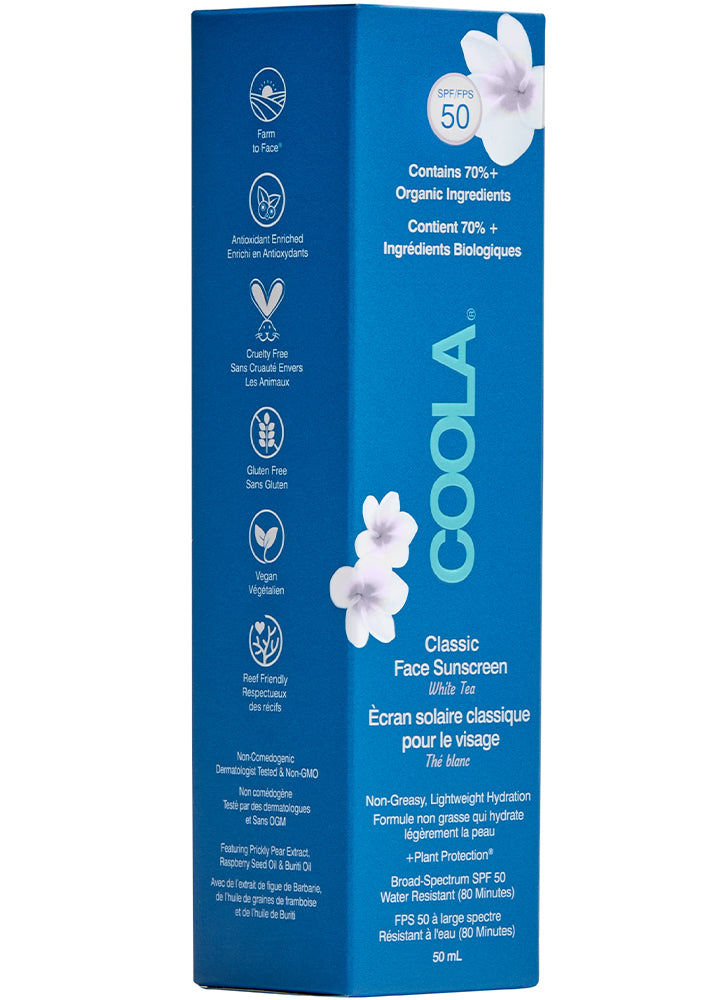 Coola Classic Face Sunscreen SPF50 White Tea