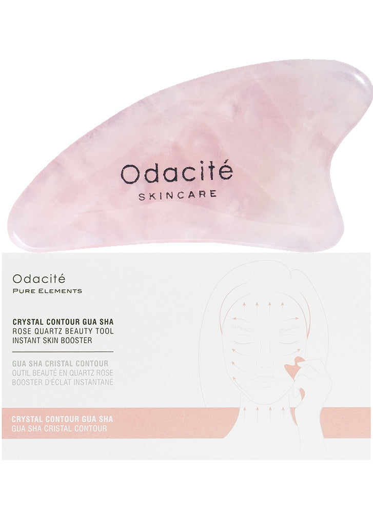 Odacite Crystal Contour Gua Sha Rose Quartz Beauty Tool